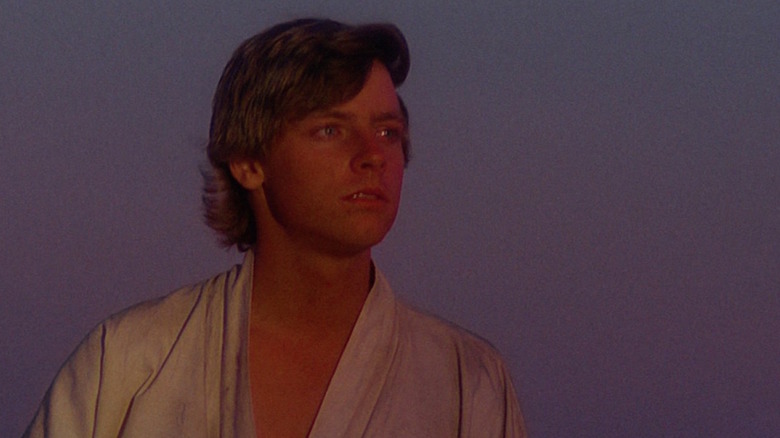 Luke stares at Tatooine's suns