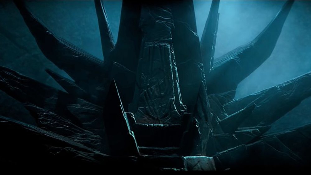 the Emperor's throne on Exegol in The Rise of Skywalker