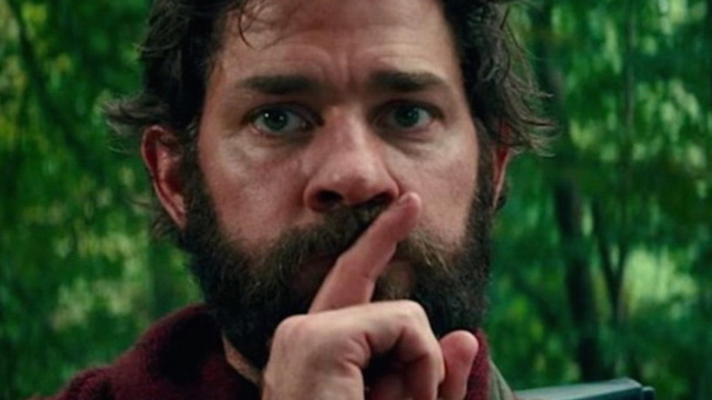 John Krasinski silences with a finger