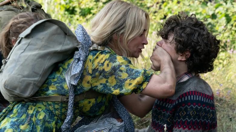 Emily Blunt and Noah Jupe in "A Quiet Place Part II'