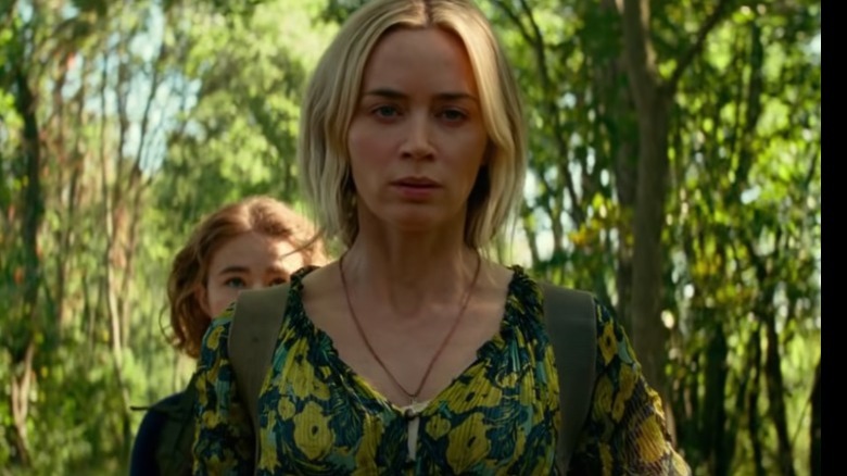 Emily Blunt in the woods A Quiet Place 2