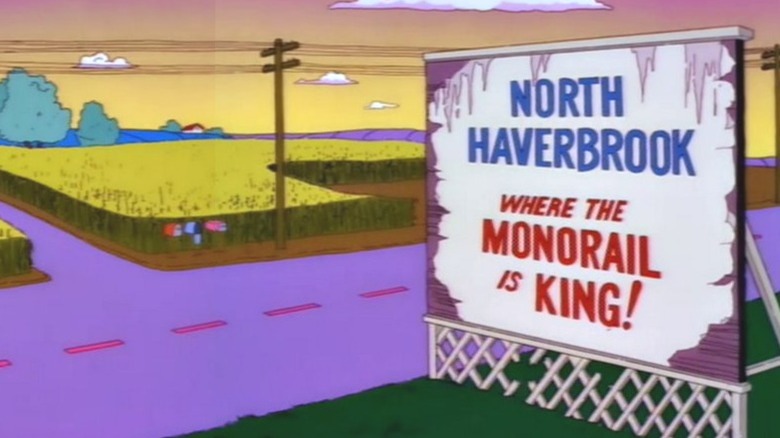 The North Haverbrook Monorail in The Simpsons