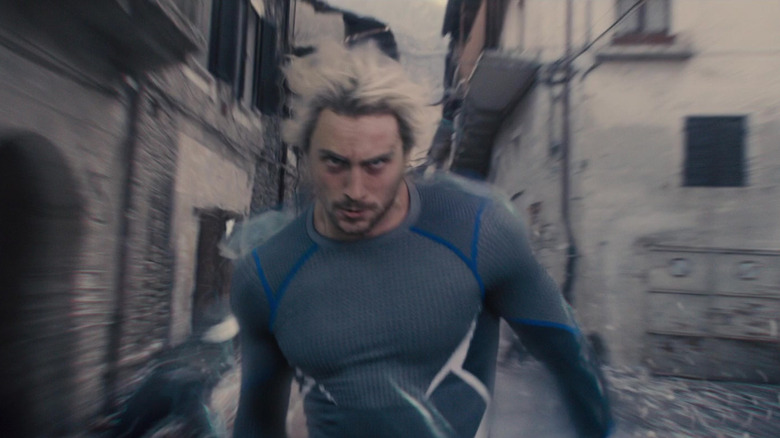 Quicksilver stares at Ultron