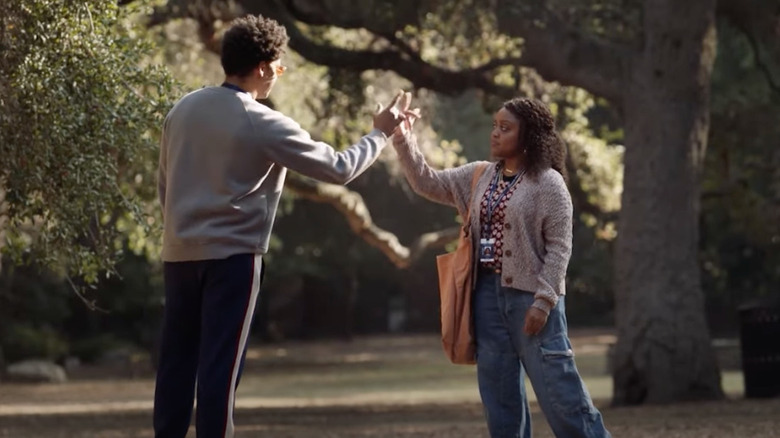 Janine and Tariq handshake 