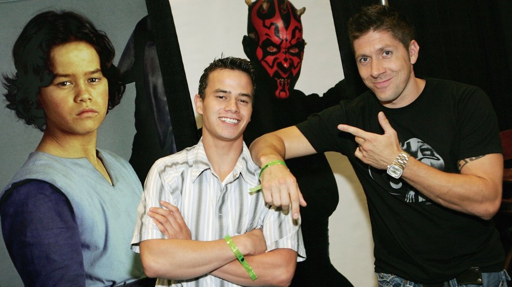 Daniel Logan and Ray Park at a convention