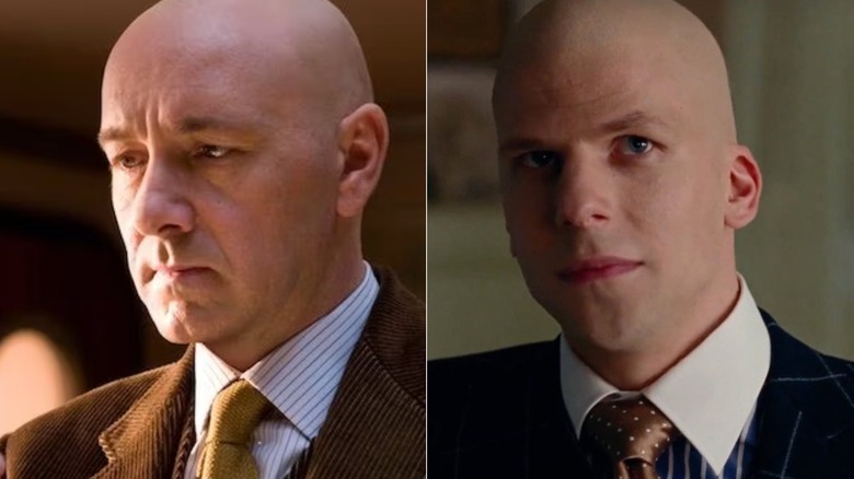 Kevin Spacey and Jesse Eisenberg as Lex Luthor