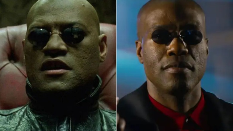 Laurence Fishburne and Yahya Abdul-Mateen II as Morpheus