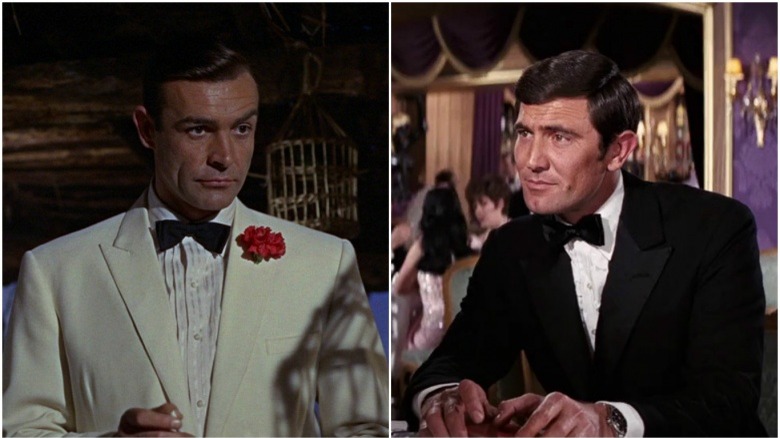 Connery and Lazenby as 007