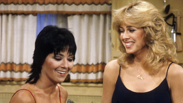 Janet and Cindy laugh it up on "Three's Company"