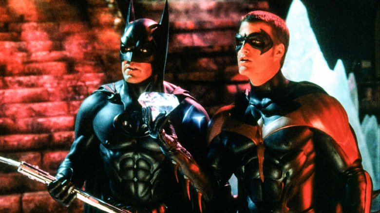 George Clooney, Chris O'Donnell, and Alicia Silverstone in Batman & Robin