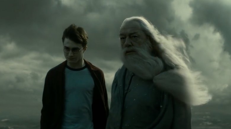 Daniel Radcliffe and Michael Gambon in Harry Potter and the Half-Blood Prince