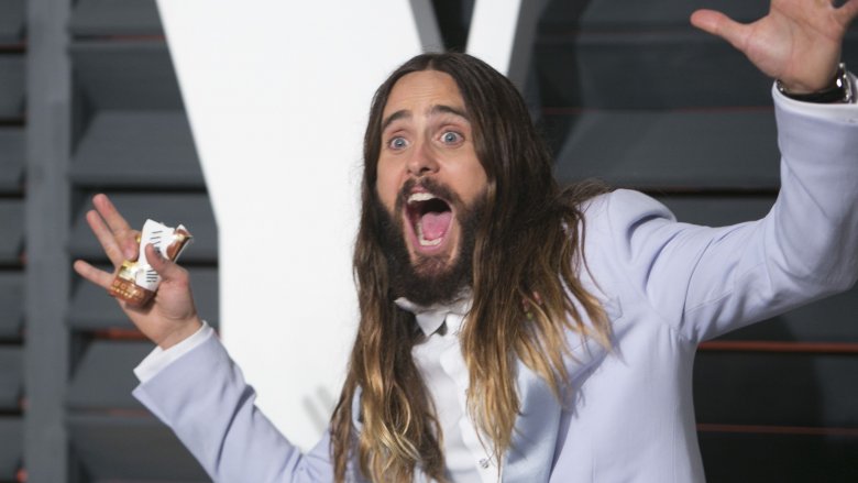 Jared Leto yelling and gesticulating