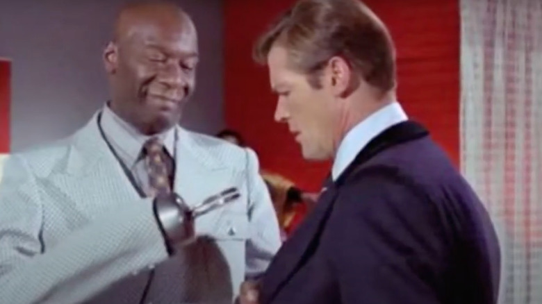 Julius Harris and Roger Moore in Live and Let Die