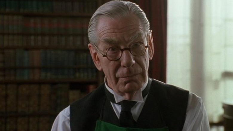 Michael Gough dressed as a butler