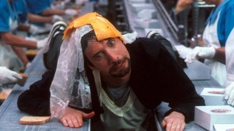 Tom Green covered in cheese