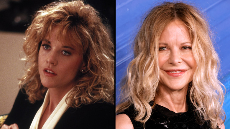 Young Meg Ryan in When Harry Met Sally... 1985; Meg Ryan at an event in 2022