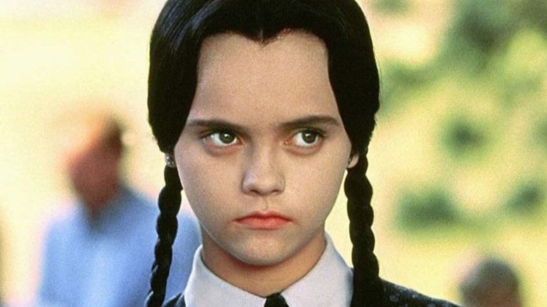 Christina Ricci frowns as Wednesday 