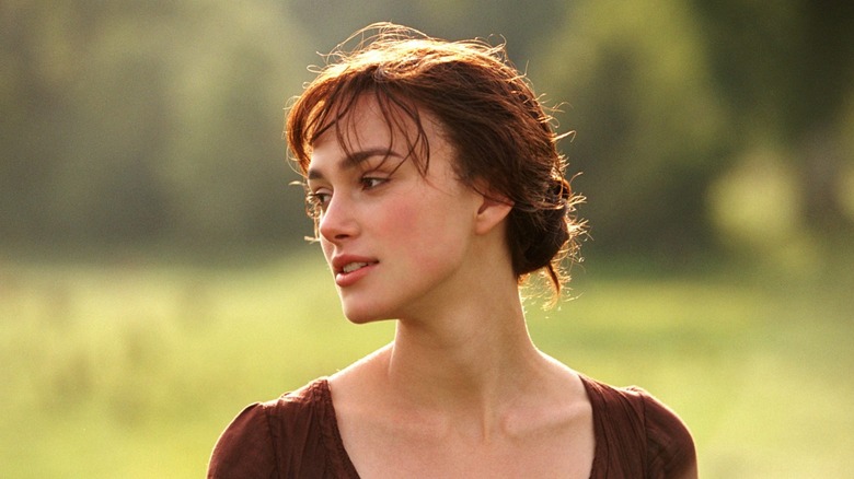 Keira Knightley looks wistful as Elizabeth Bennet