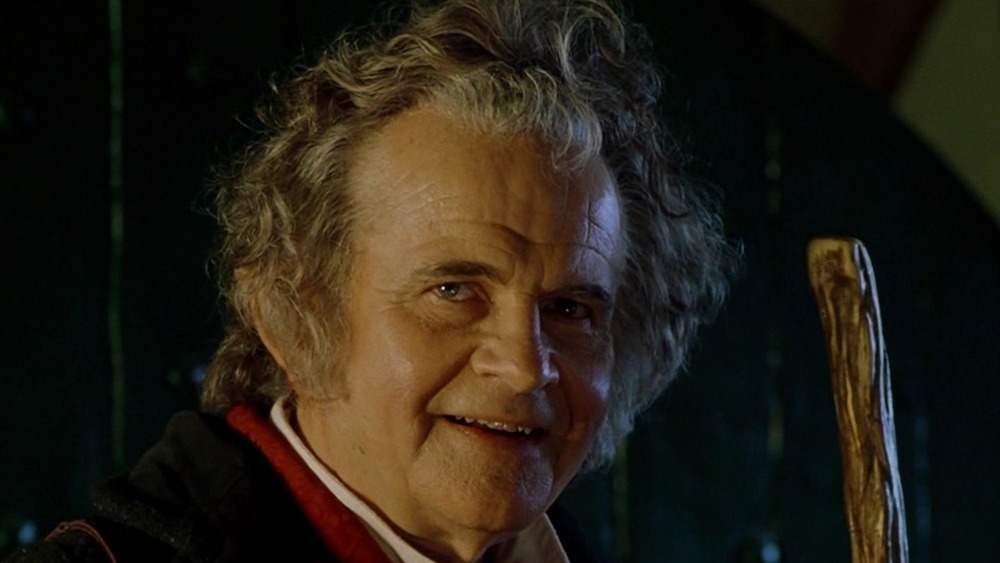 Ian Holm as Bilbo Baggins in The Lord of the Rings: The Fellowship of the Ring