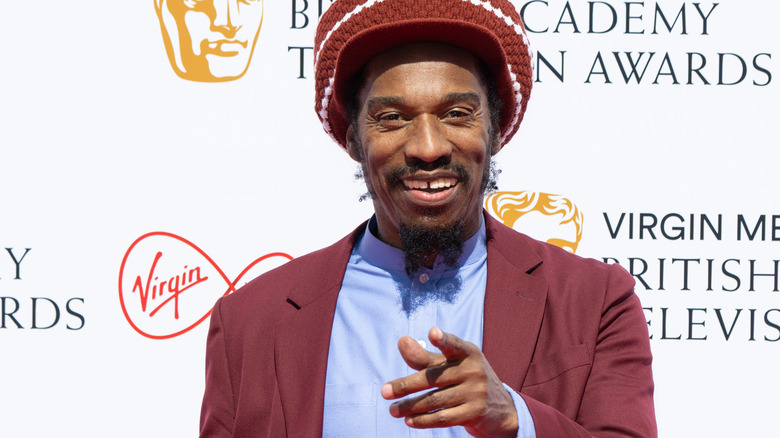 Benjamin Zephaniah grinning widely