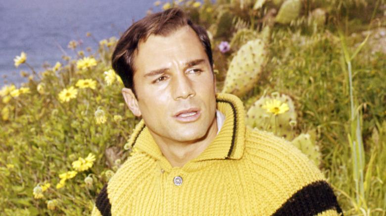 George Maharis wearing yellow sweater