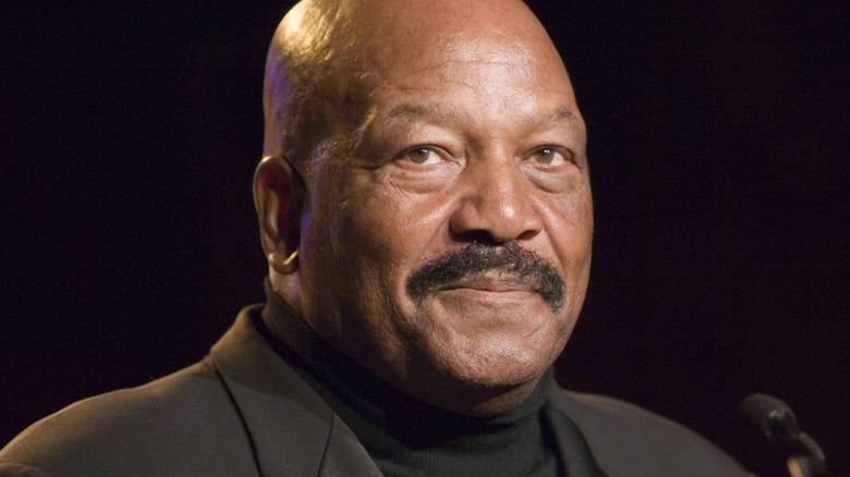 Jim Brown staring ahead