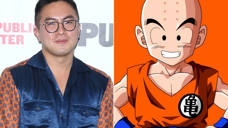 Bowen Yang next to Krillin