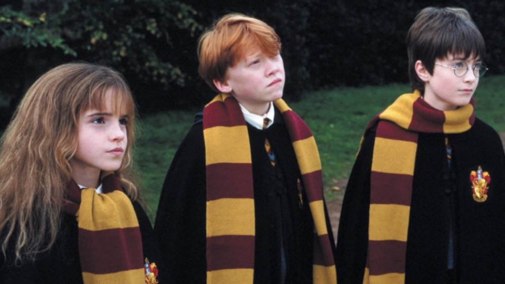 Emma Watson, Daniel Radcliffe, and Rupert Grint in Harry Potter and the Sorcerer's Stone