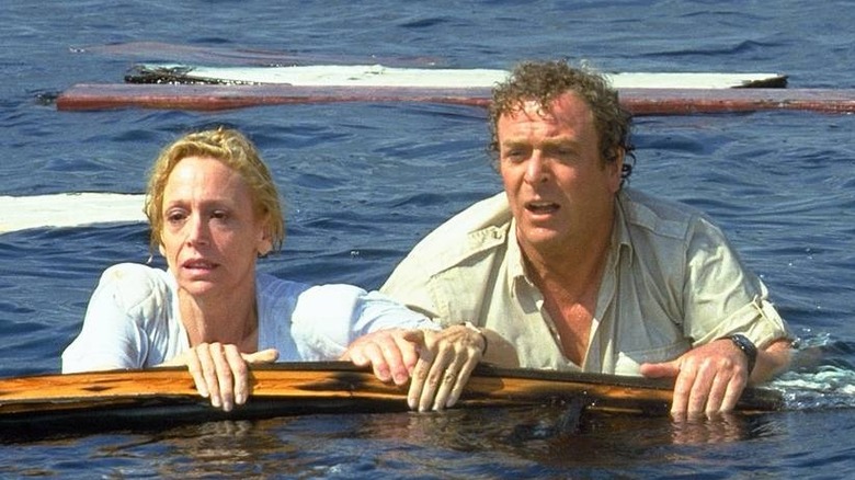 Ellen and Hoagie float in the water in "Jaws: The Revenge" (1987)