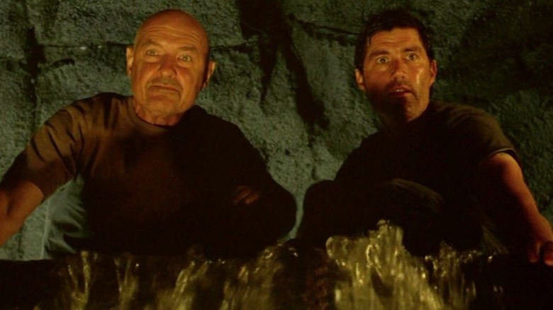 Jack and Locke in cave