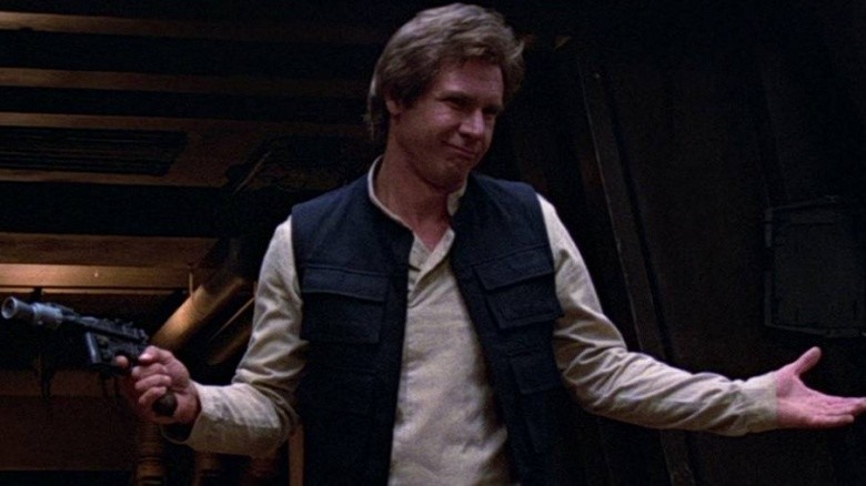 Han Solo smugly shrugging