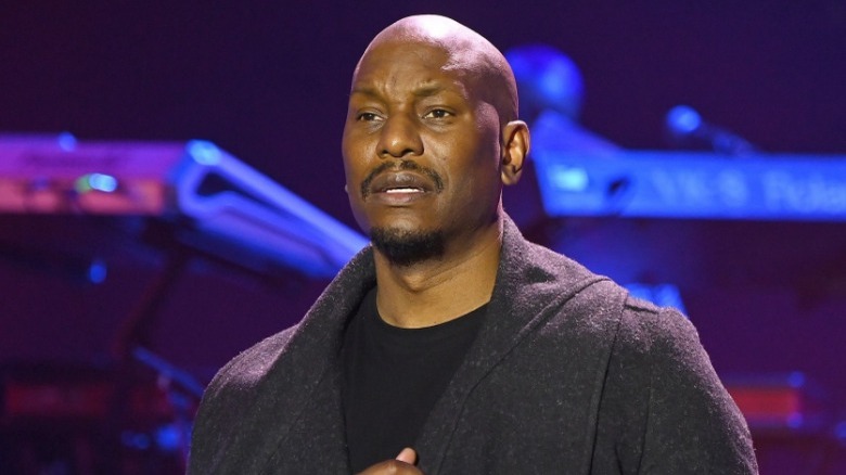 Tyrese Gibson performing on stage