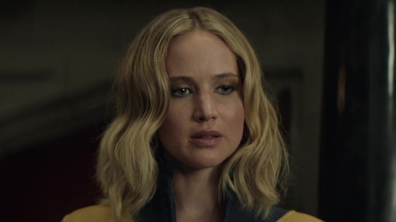 Jennifer Lawrence looking concerned