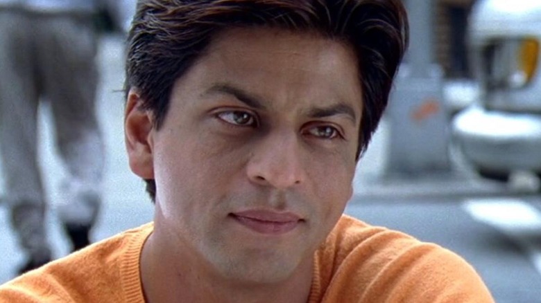 Shah Rukh Khan staring suspiciously