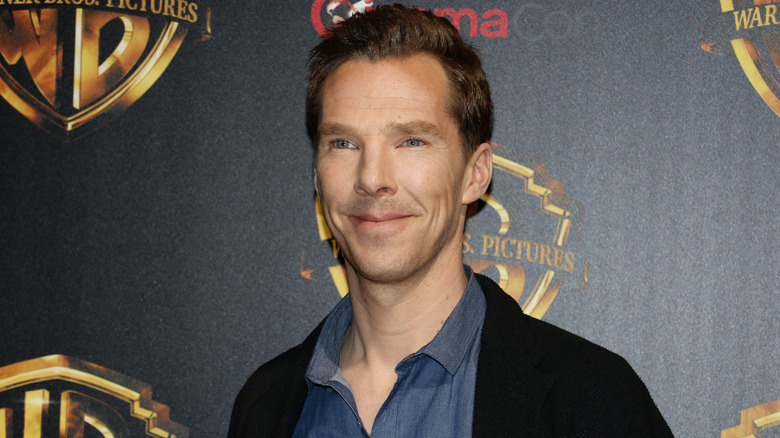 Cumberbatch smiling on red carpet