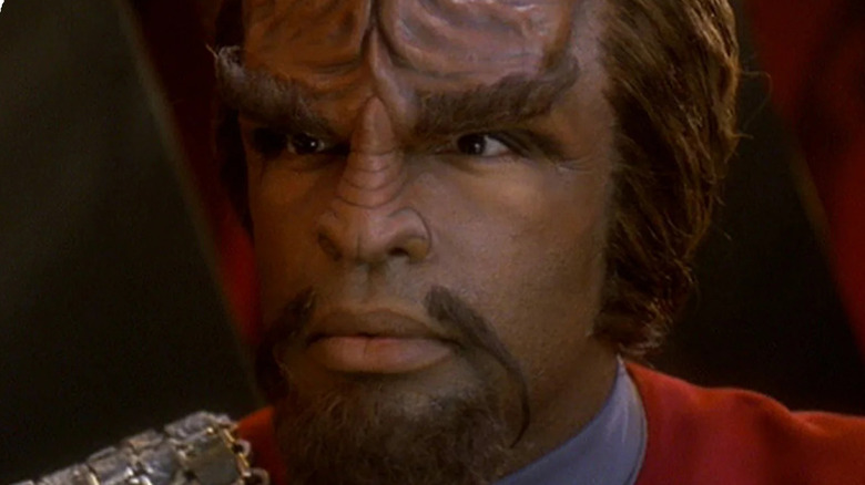 Worf glares