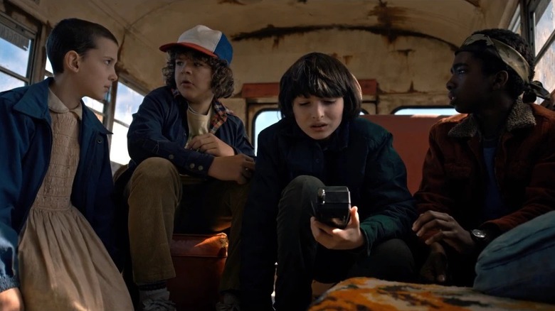 Stranger Things kids in bus