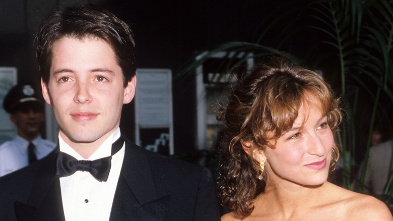 Matthew Broderick and Jennifer Grey smiling