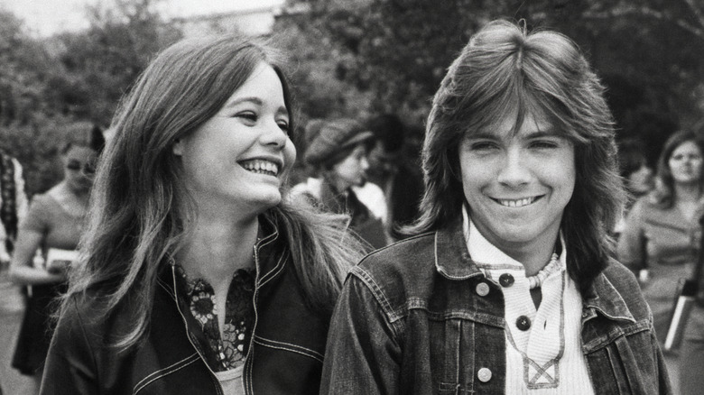 Susan Dey smiling at David Cassidy