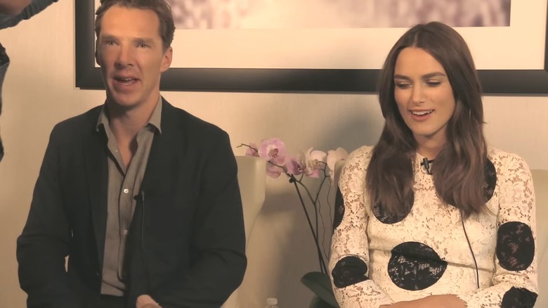 Benedict Cumberbatch Keira Knightley sitting