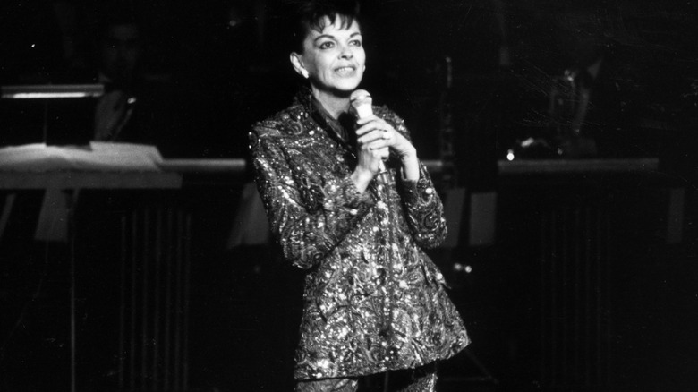 Judy Garland performing on stage