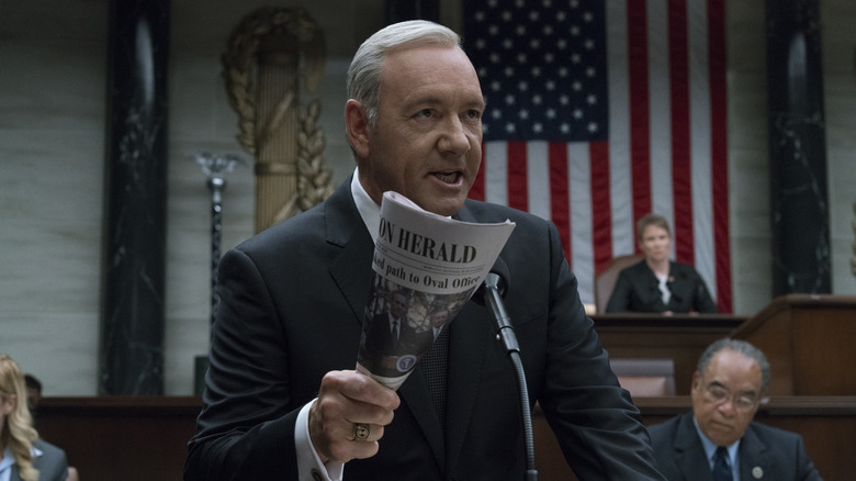 Frank Underwood gives speech