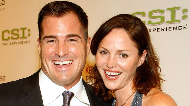 Jorja Fox and George Eads smiling