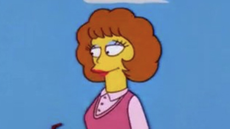 Maude Flanders just before she dies on The Simpsons