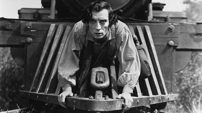 The General Buster Keaton train cattle catcher