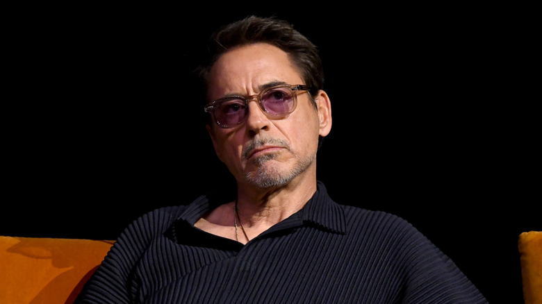 Robert Downey Jr. at an HBO press event for 