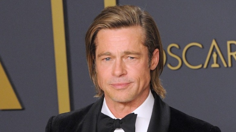 Brad Pitt closed mouth smile 