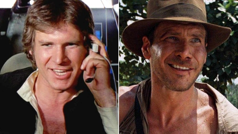 Harrison Ford as Han Solo and Indiana Jones