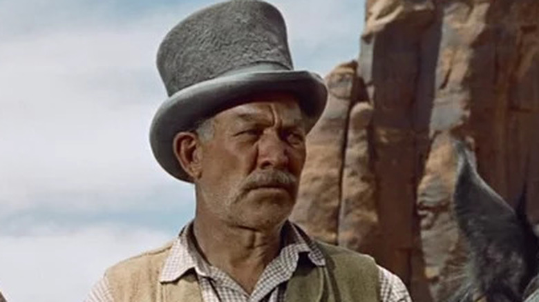 The Reverend Captain Samuel Clayton furrows his brow in "The Searchers" (1956)