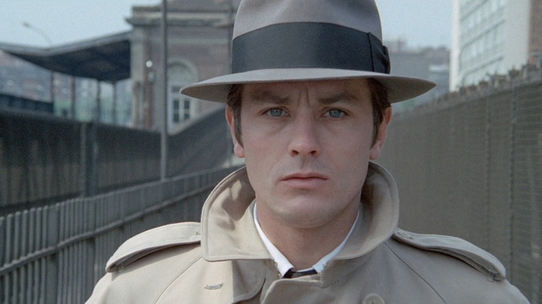 Alain Delon wearing fedora